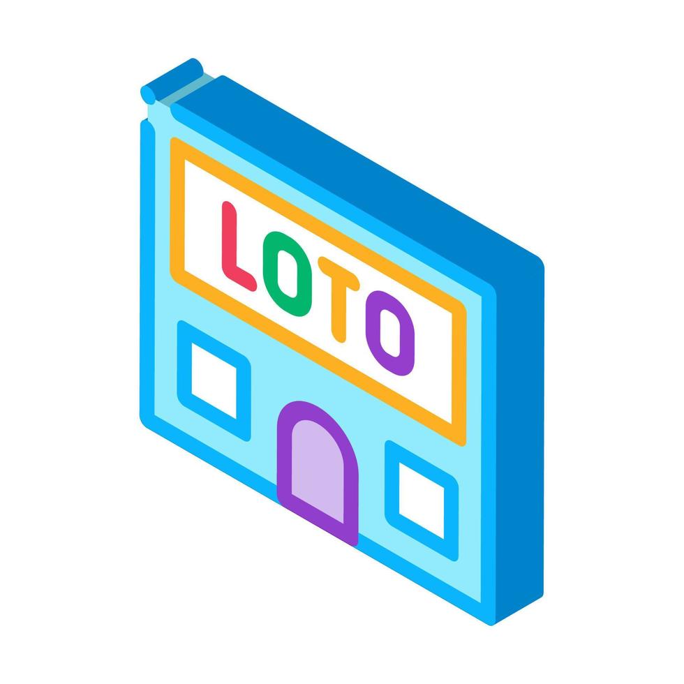 Lotto House isometric icon vector illustration