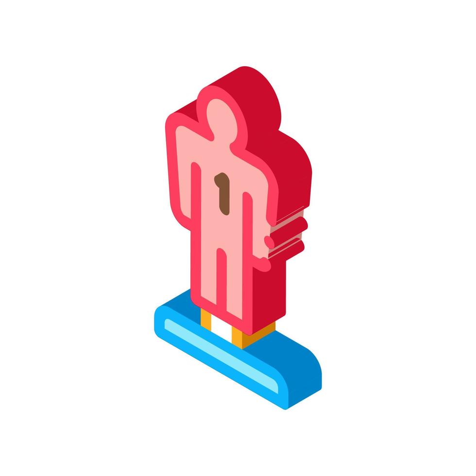 Player Figurine isometric icon vector illustration