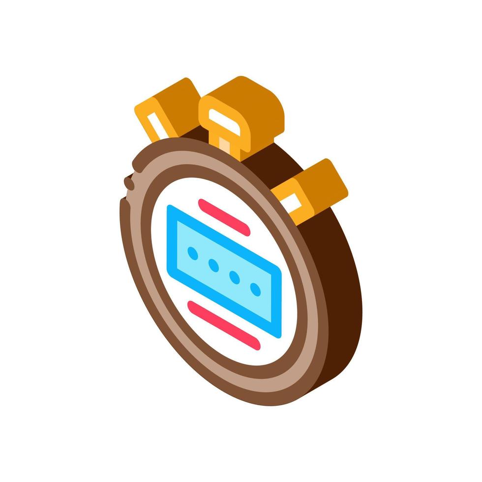 Stopwatch isometric icon vector illustration