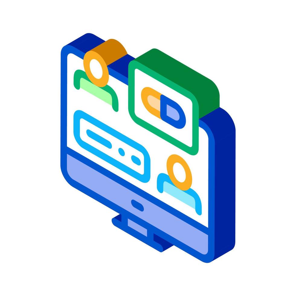 Internet Aid isometric icon vector illustration