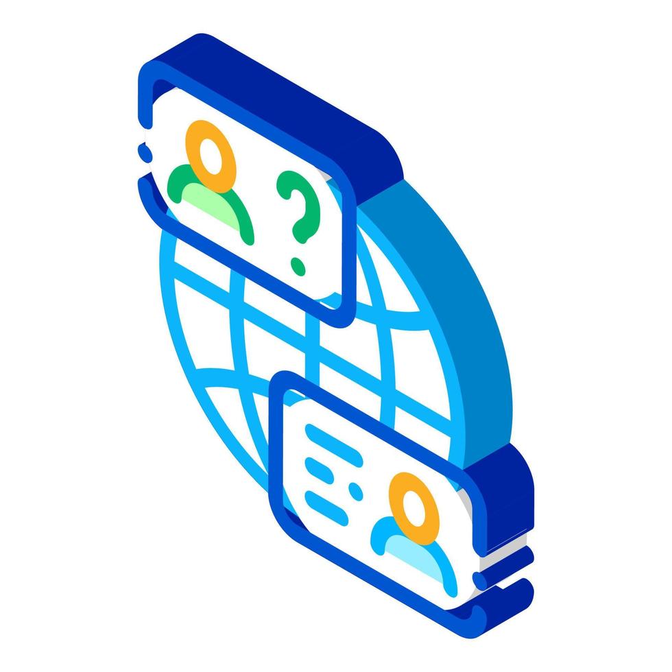 World Aid Forum isometric icon vector illustration