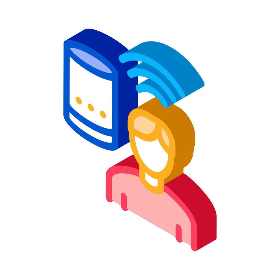 Voice Control isometric icon vector illustration