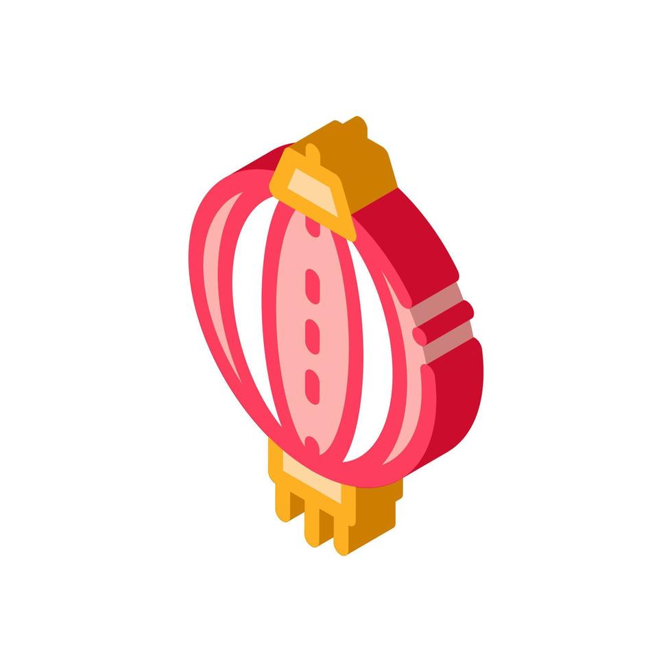 Asian Lantern isometric icon vector illustration