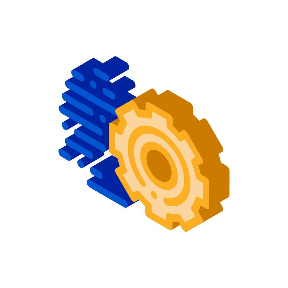 Speed Fast Gear isometric icon vector illustration