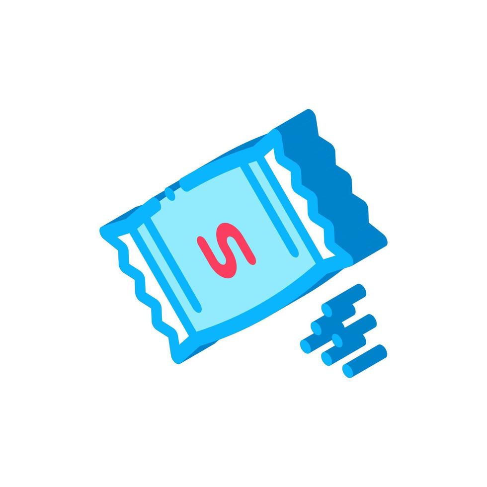 Sugar Bag isometric icon vector illustration