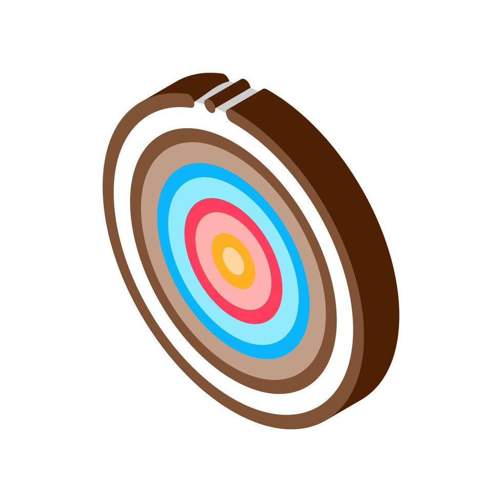 Target Archery Equipment isometric icon vector illustration