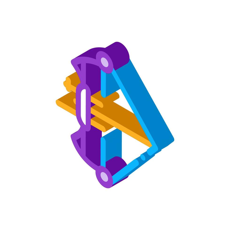 Professional Bow And Arrow isometric icon vector illustration