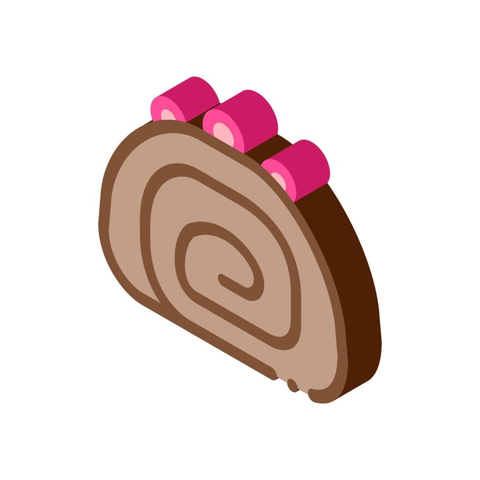 pastel en espátula comida sabrosa icono isométrico ilustración vectorial vector