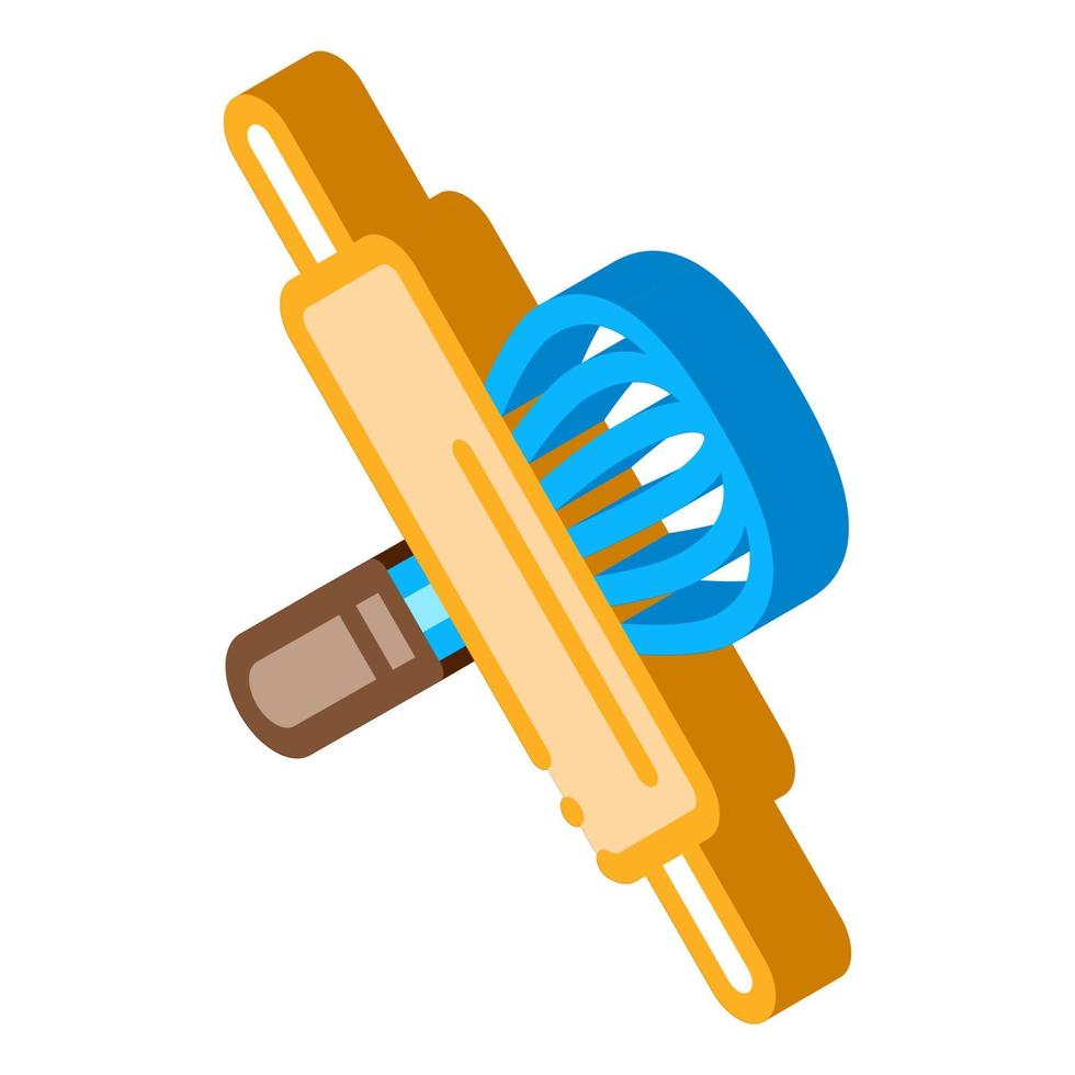 Rolling Pin And Manual Mixer isometric icon vector illustration