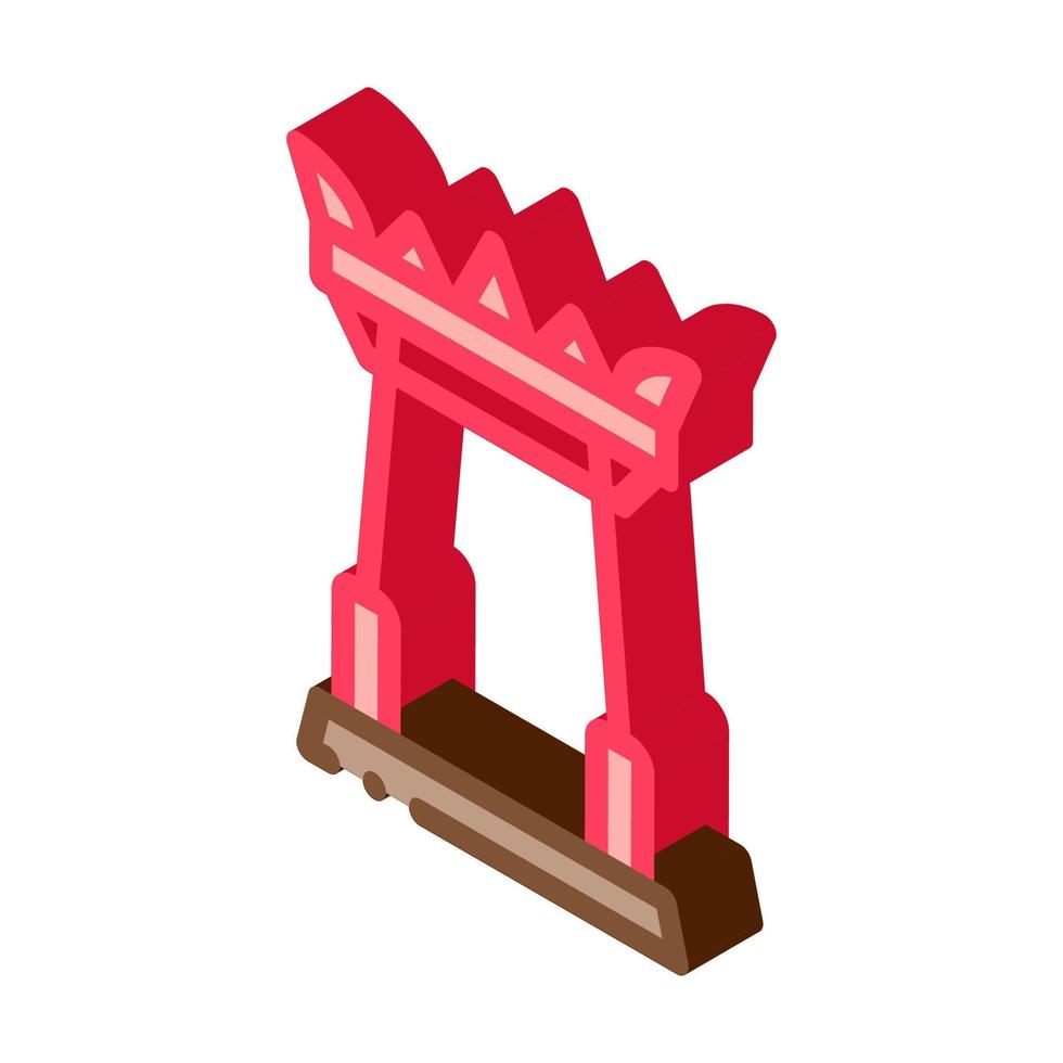 Thailand National Tower isometric icon vector illustration