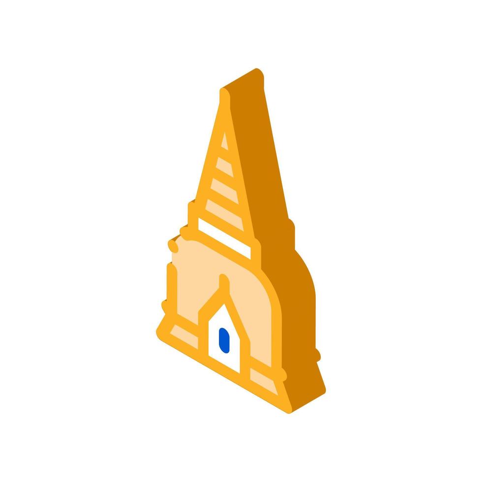 Thailand Religion Tower isometric icon vector illustration