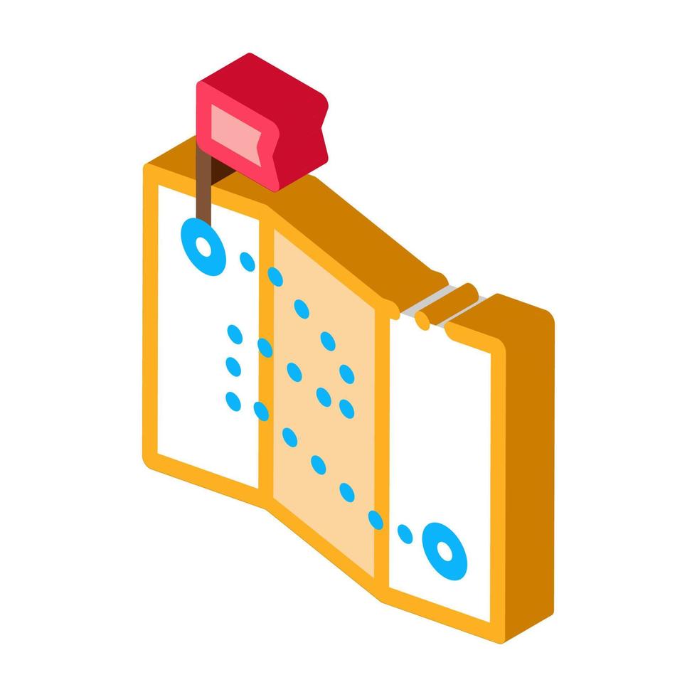 topografía herramienta geodésica icono isométrico ilustración vectorial vector