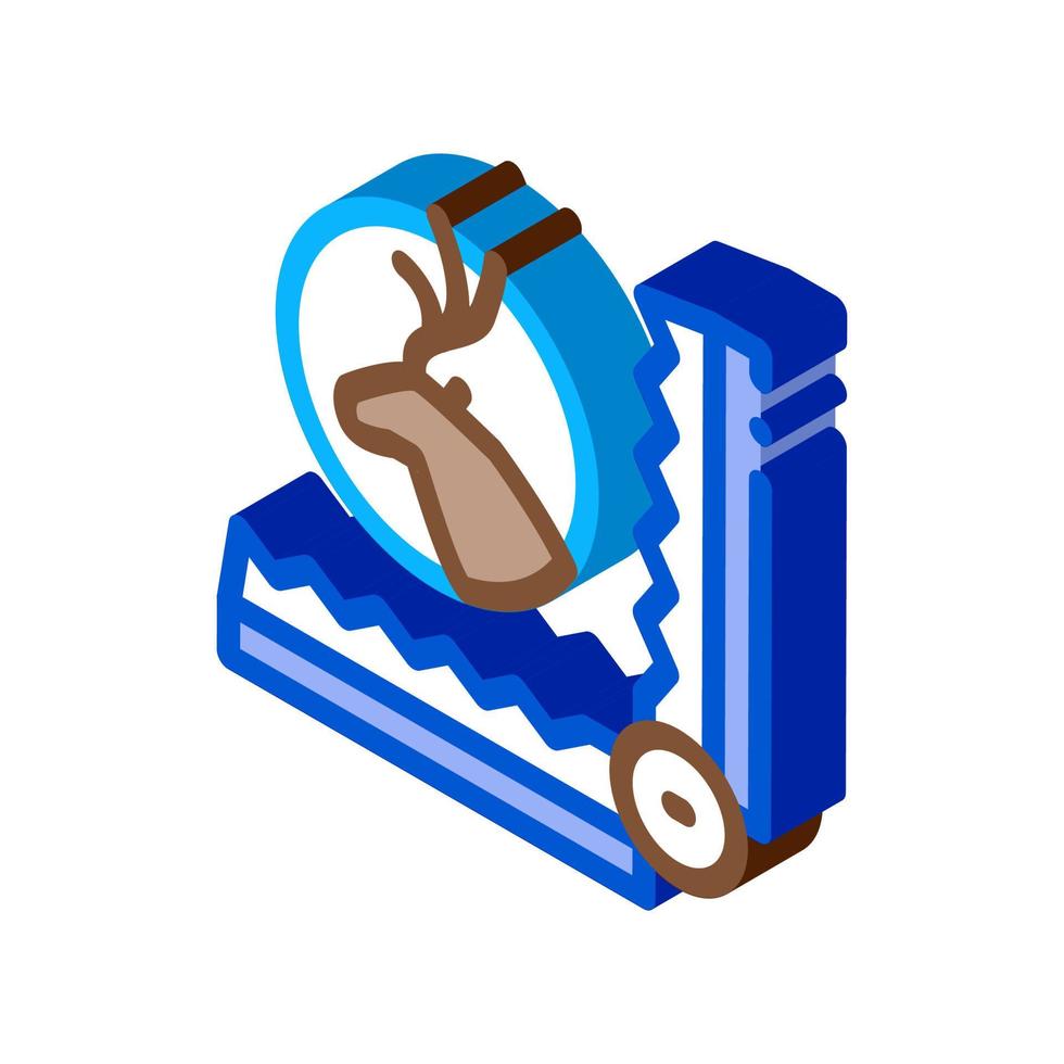 Deer Trap Tool isometric icon vector illustration