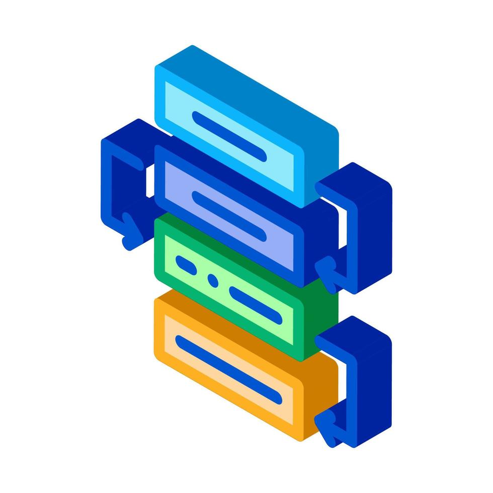 Process Plan isometric icon vector illustration