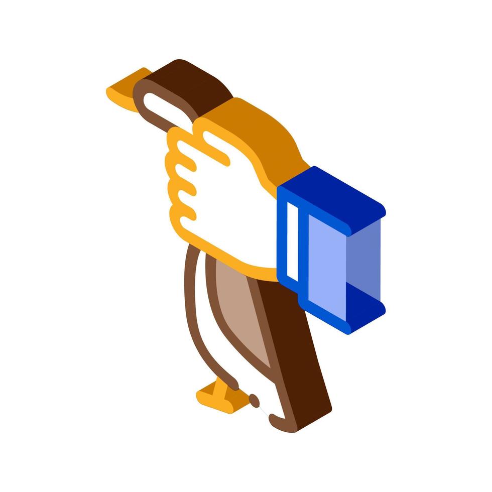 Hand Hold Duck isometric icon vector illustration