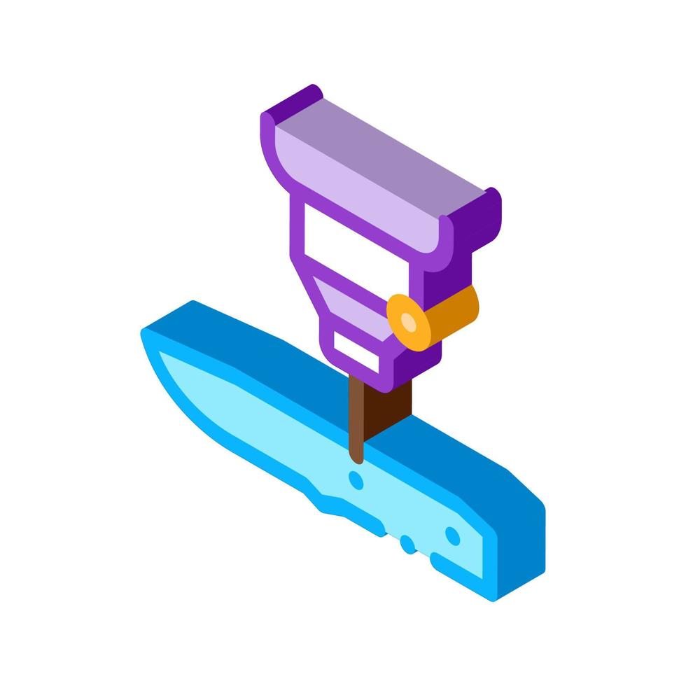 Knife Production isometric icon vector illustration