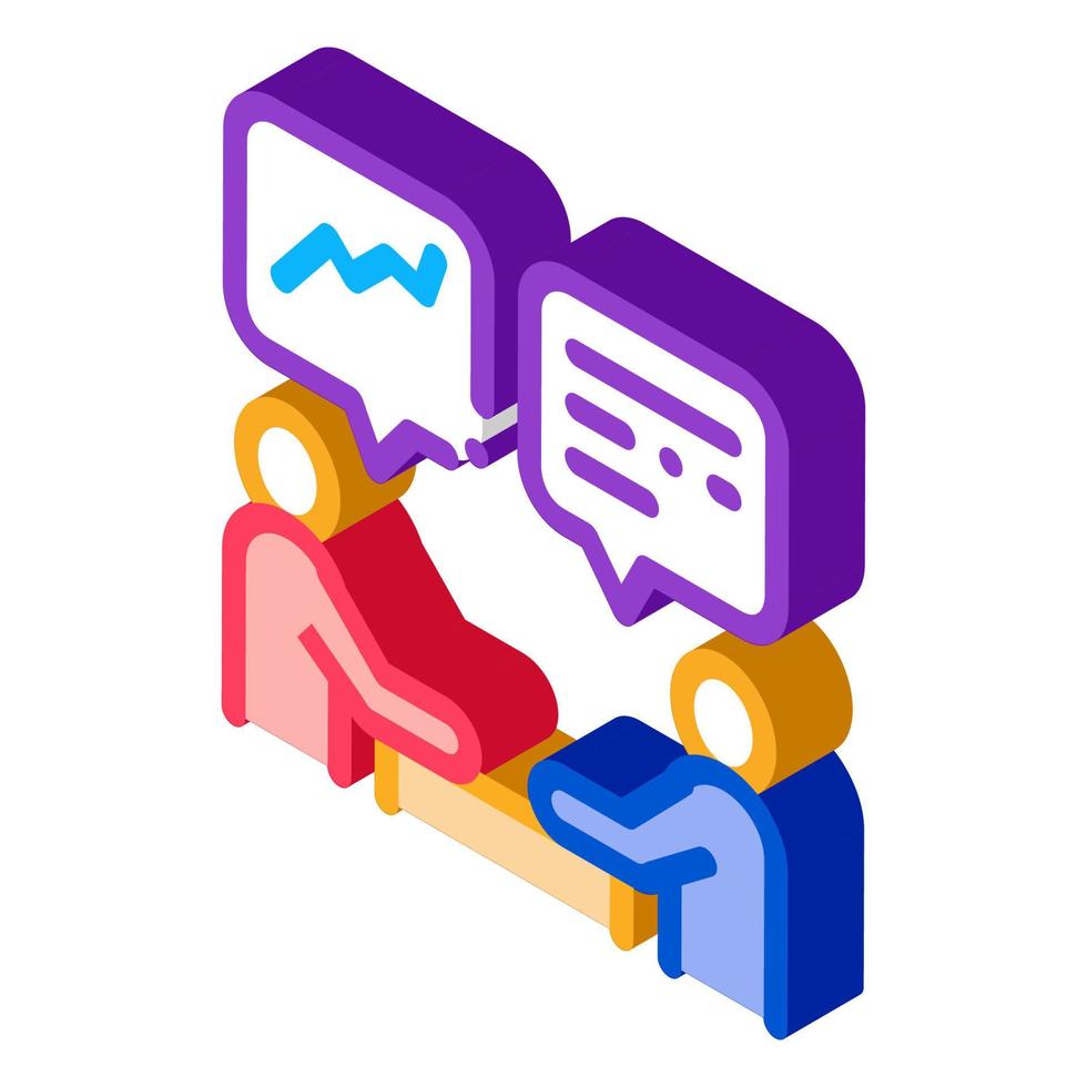 Human Discussing isometric icon vector illustration