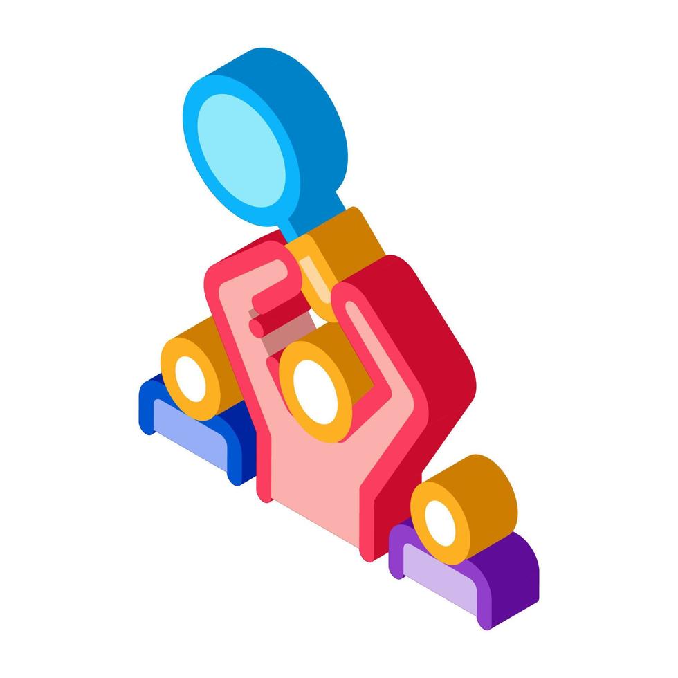 Human Research isometric icon vector illustration