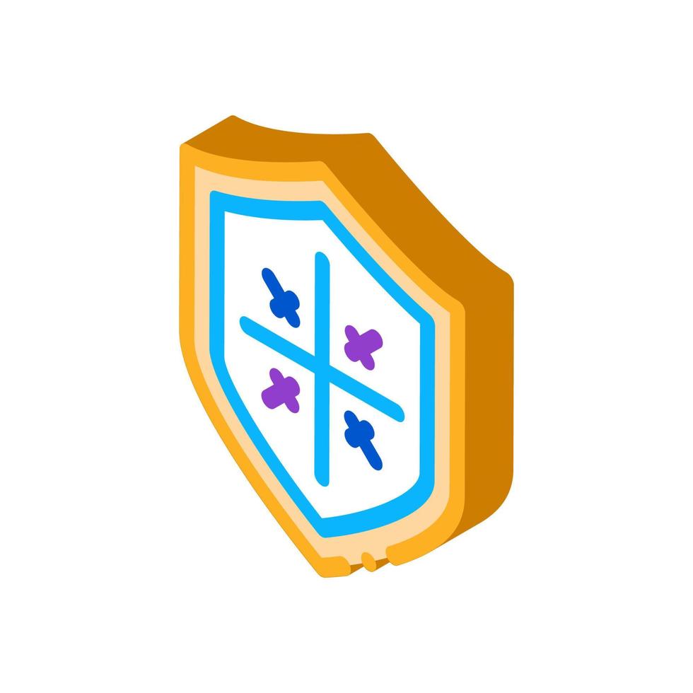 Shield Protection isometric icon vector illustration