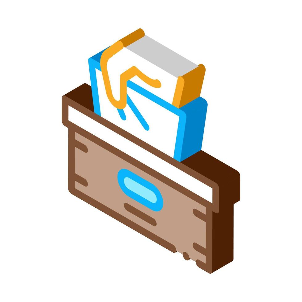 caja de servilletas mano icono isométrico ilustración vectorial vector