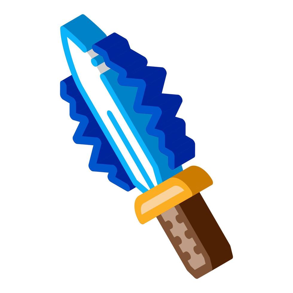 Sparkle Sword isometric icon vector illustration