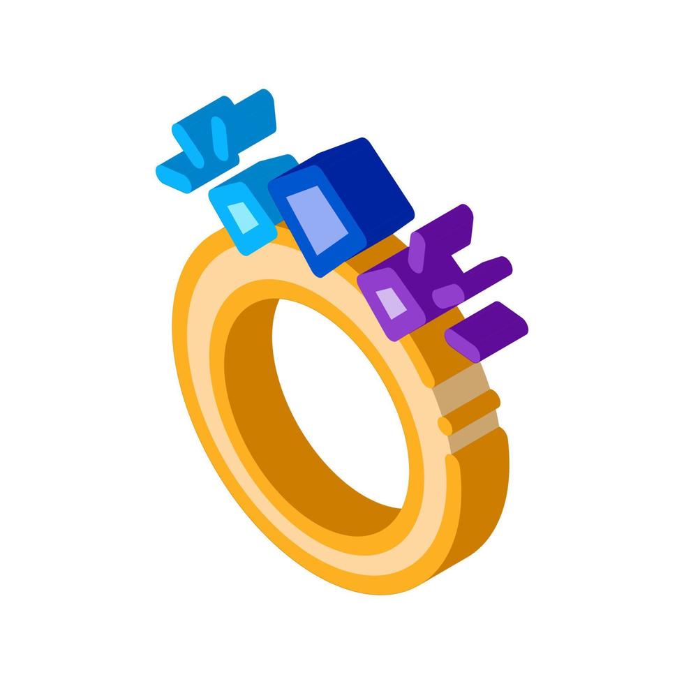 Magic Ring isometric icon vector illustration