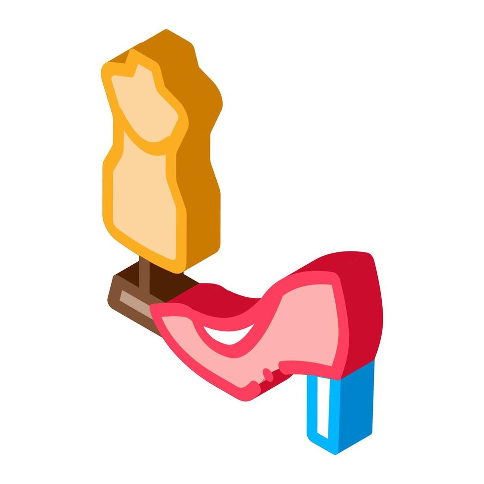 Shoe And Dummy Isometric Icon Vector Illustration