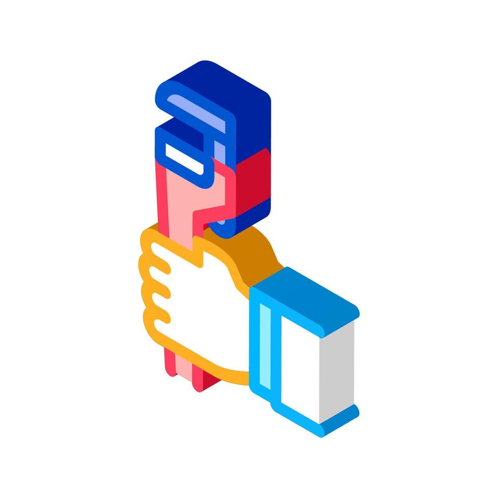 Adjustable Wrench Isometric Icon Vector Illustration