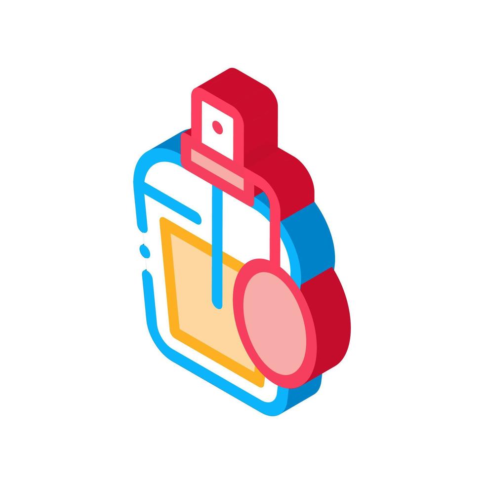 botella de perfume icono isométrico ilustración vectorial vector