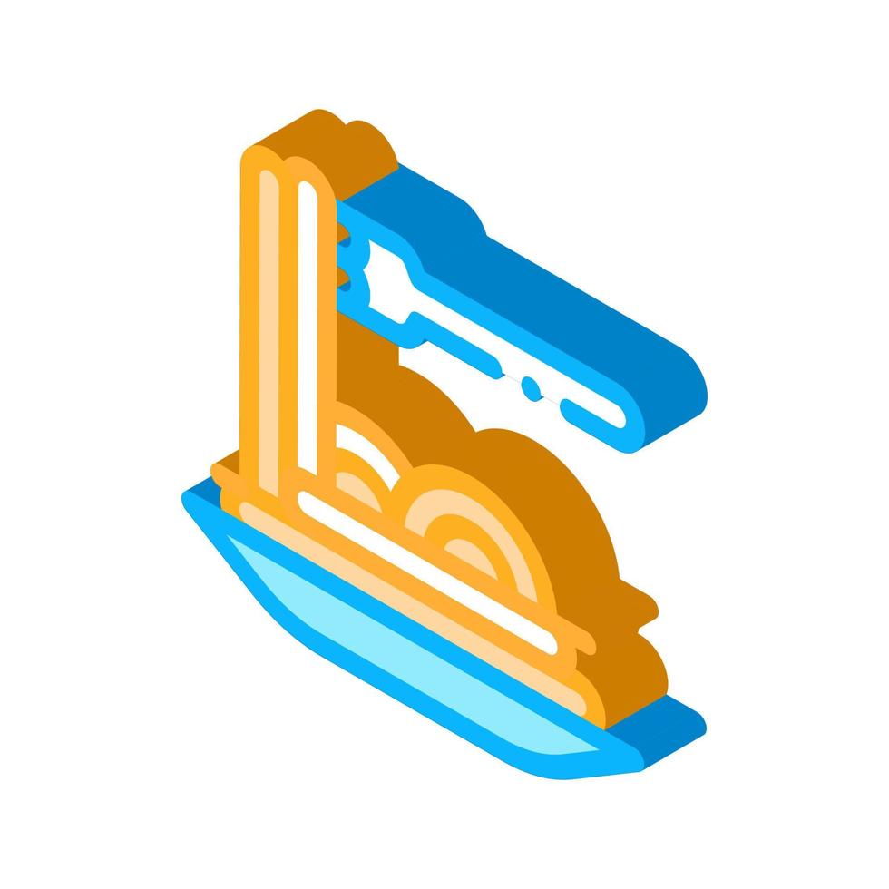 Pasta Italy Dish Isometric Icon Vector Illustration