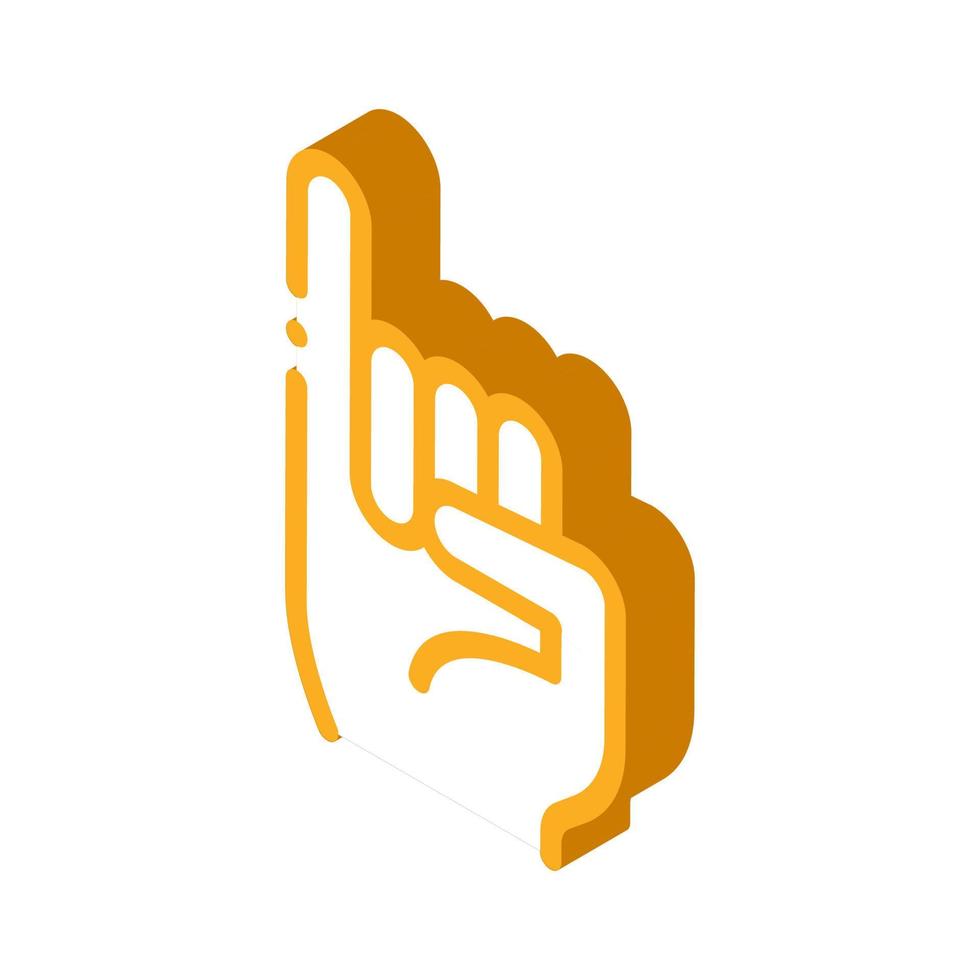 Hand Gesture Isometric Icon Vector Illustration