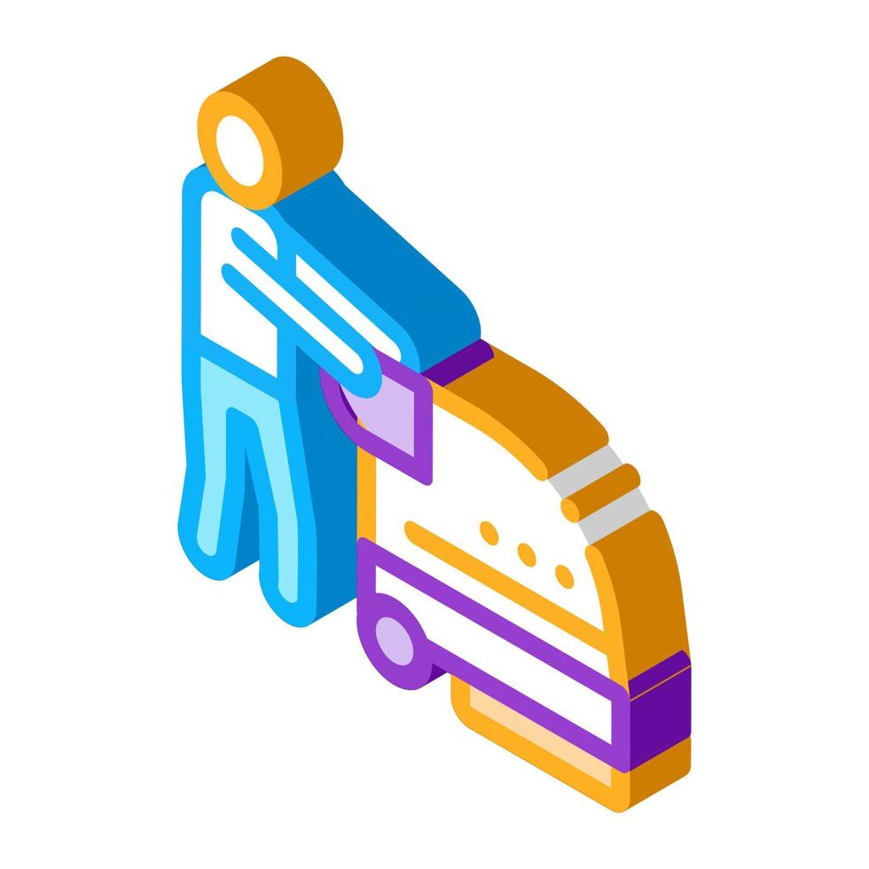 Wash Machine Isometric Icon Vector Illustration