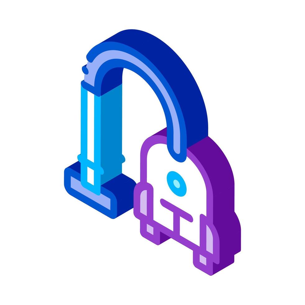 Vacuum Cleaner Isometric Icon Vector Illustration