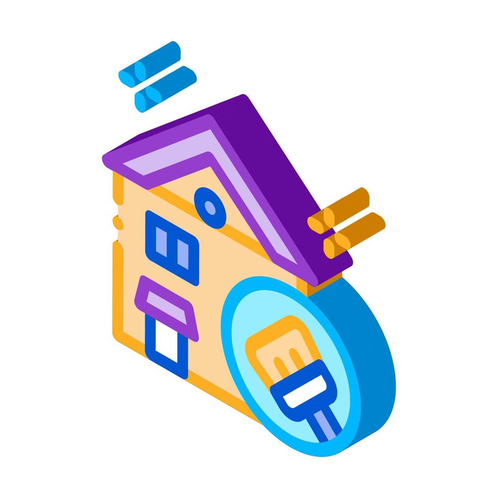 House Cleaning Isometric Icon Vector Illustration