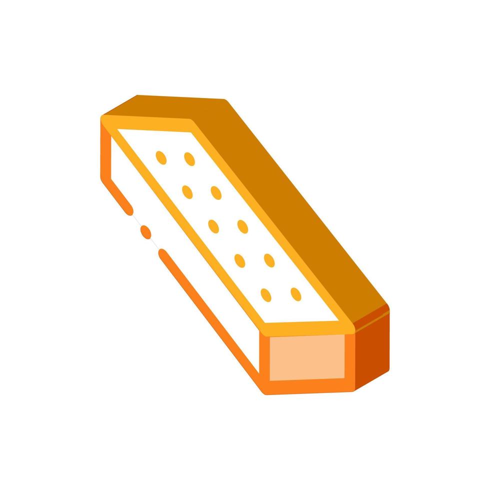 Brick Block Isometric Icon Vector Illustration