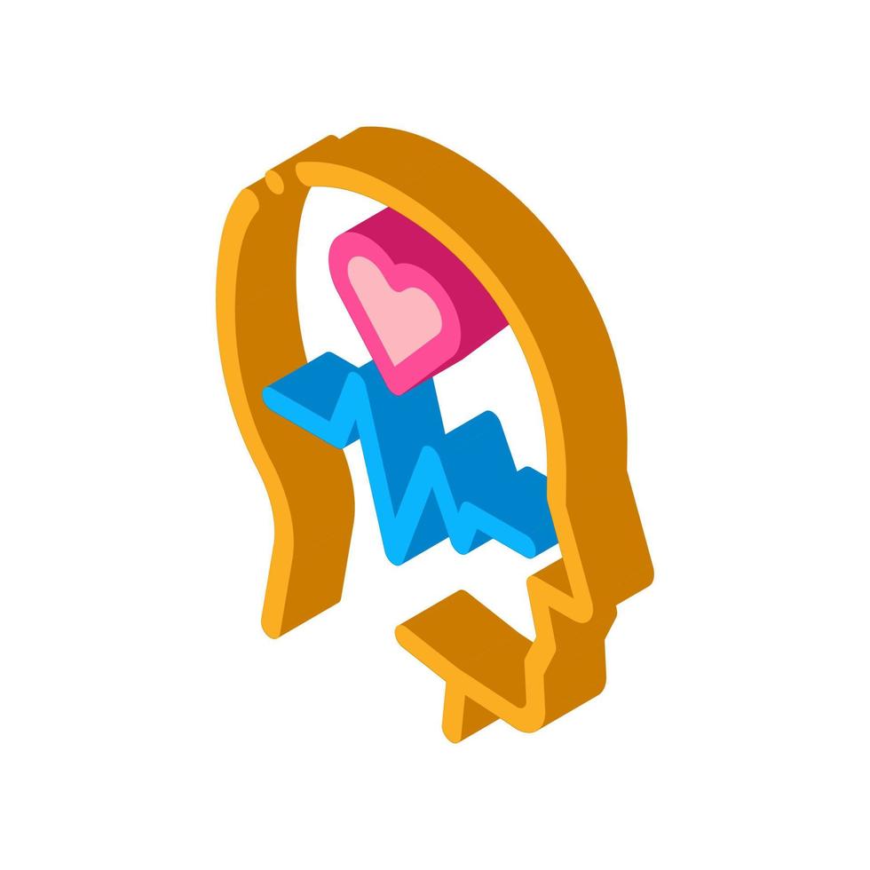 Effect on Brain Isometric Icon Vector Illustration