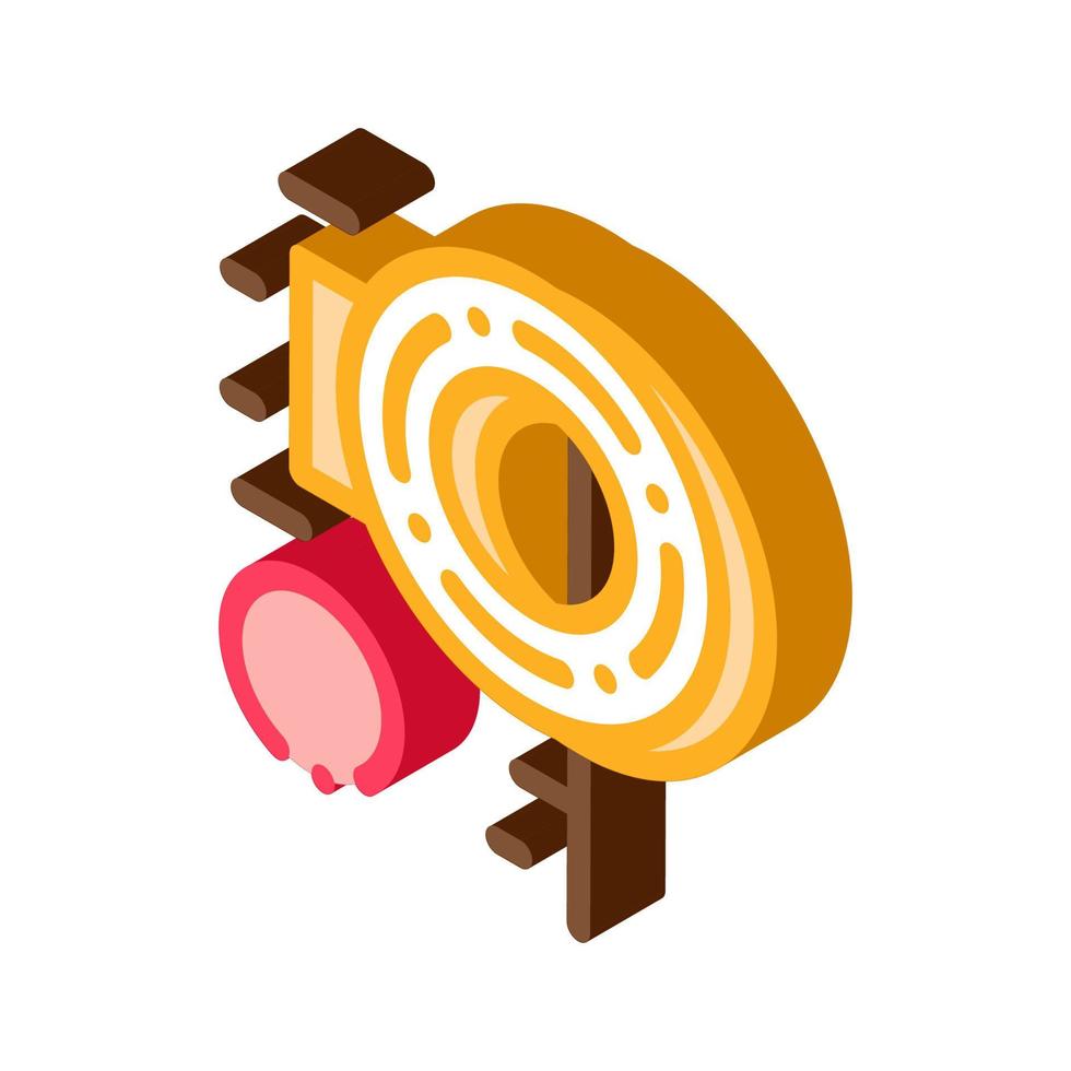 Folk Ball Game Isometric Icon Vector Illustration