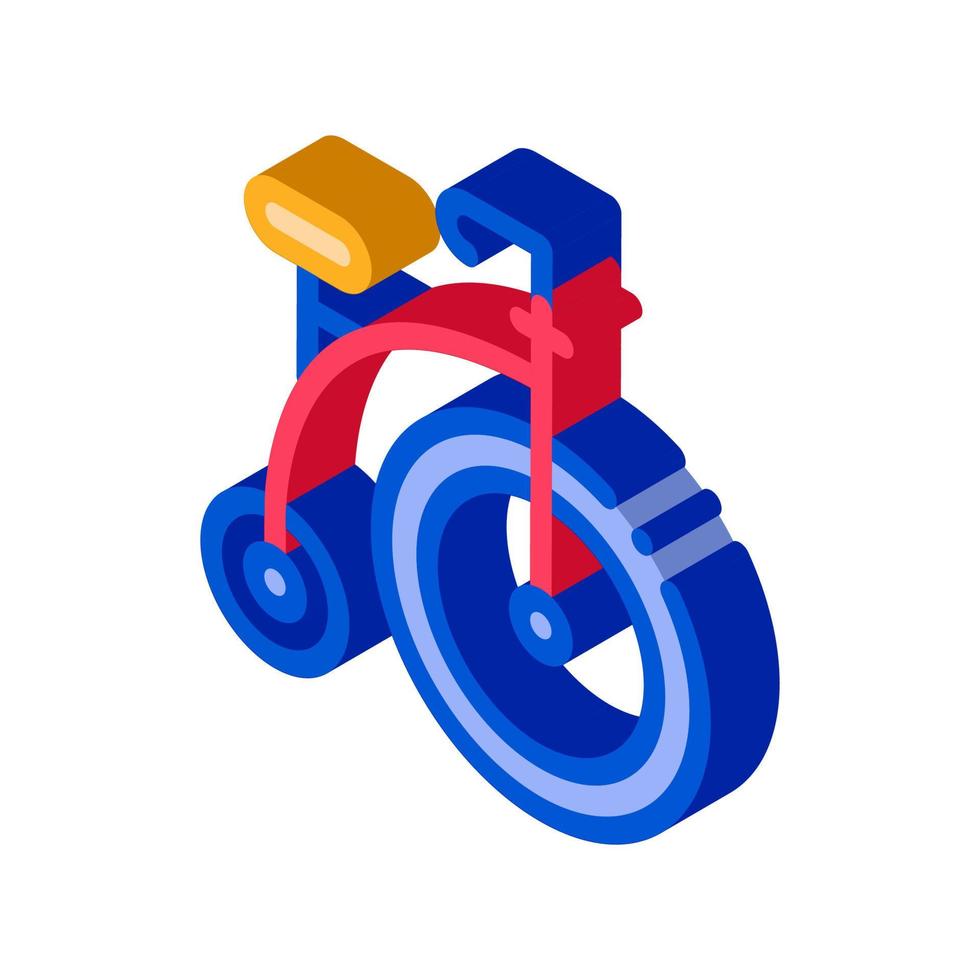 Penny Farthing Isometric Icon Vector Illustration