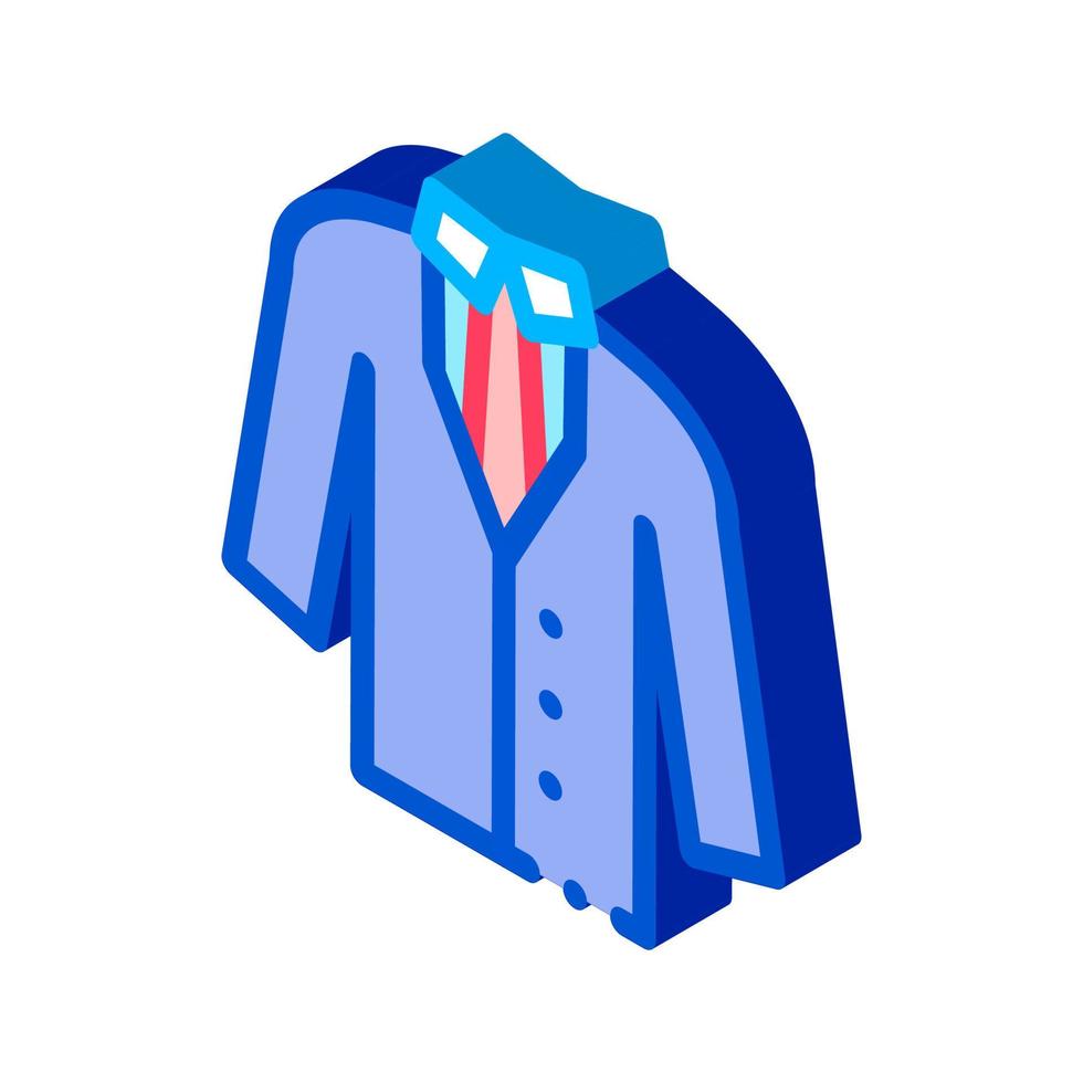 ilustración de vector de icono isométrico de traje