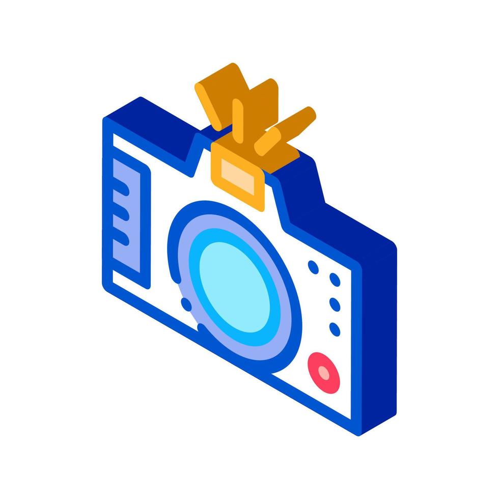 Photo Camera Isometric Icon Vector Illustration