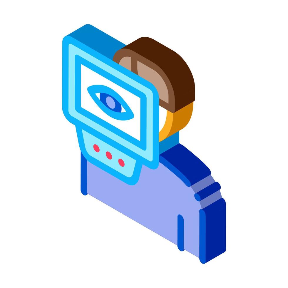 Personal Eye Treatment Isometric Icon Vector Illustration