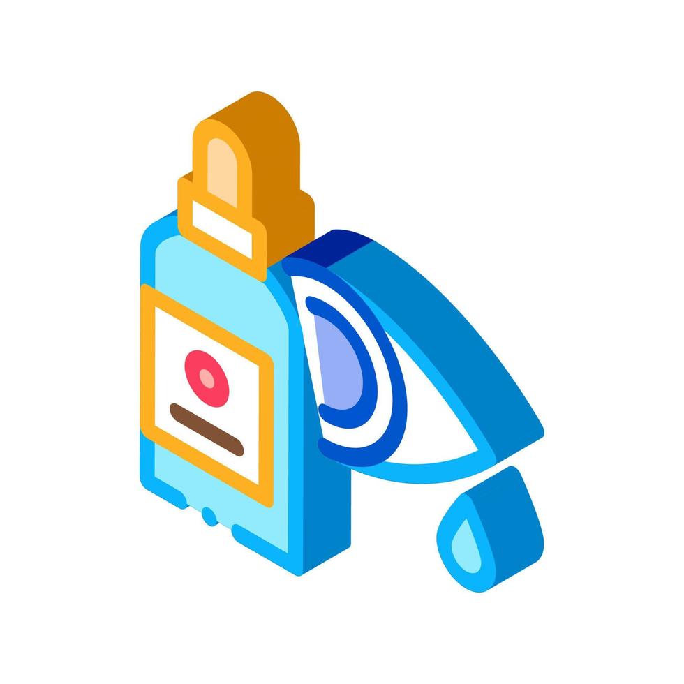 Eye Drops Isometric Icon Vector Illustration