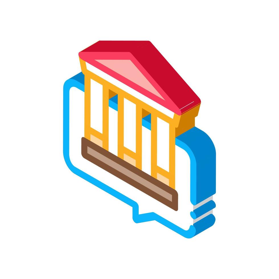 Story about Monument Isometric Icon Vector Illustration