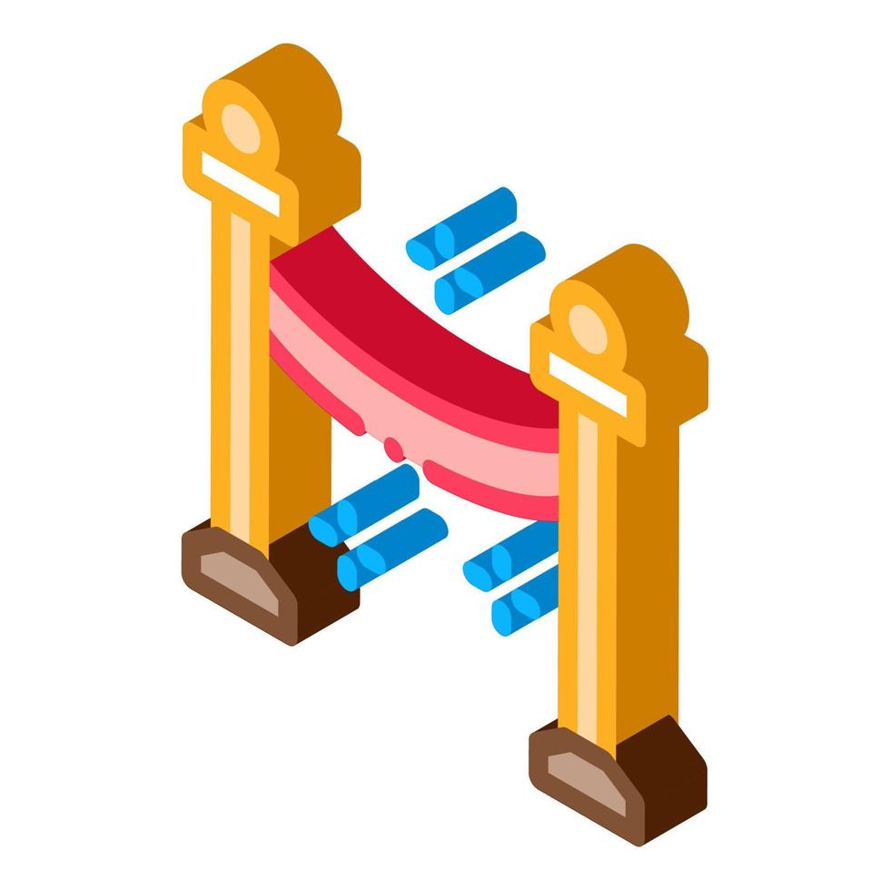 Passage Closed Isometric Icon Vector Illustration