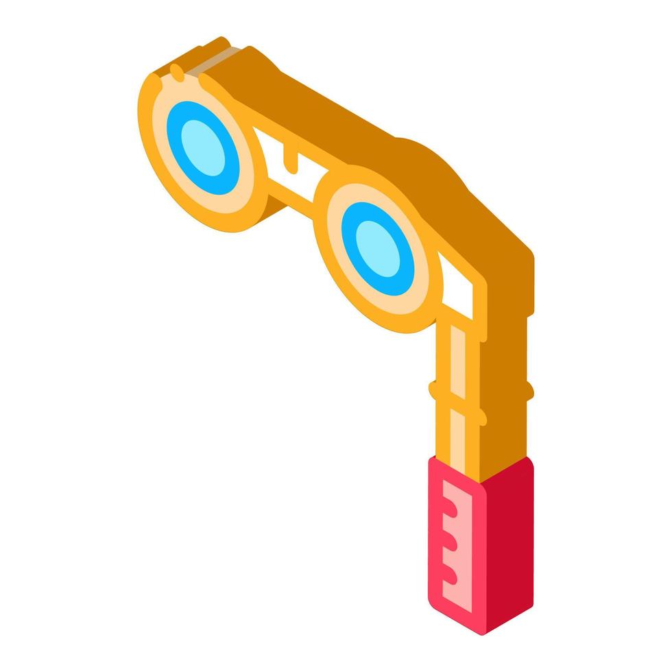 Binoculars Isometric Icon Vector Illustration