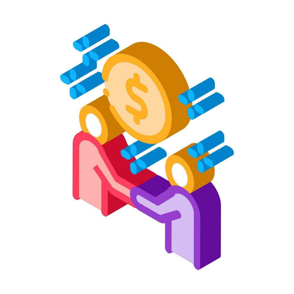 money making deal isometric icon vector illustration