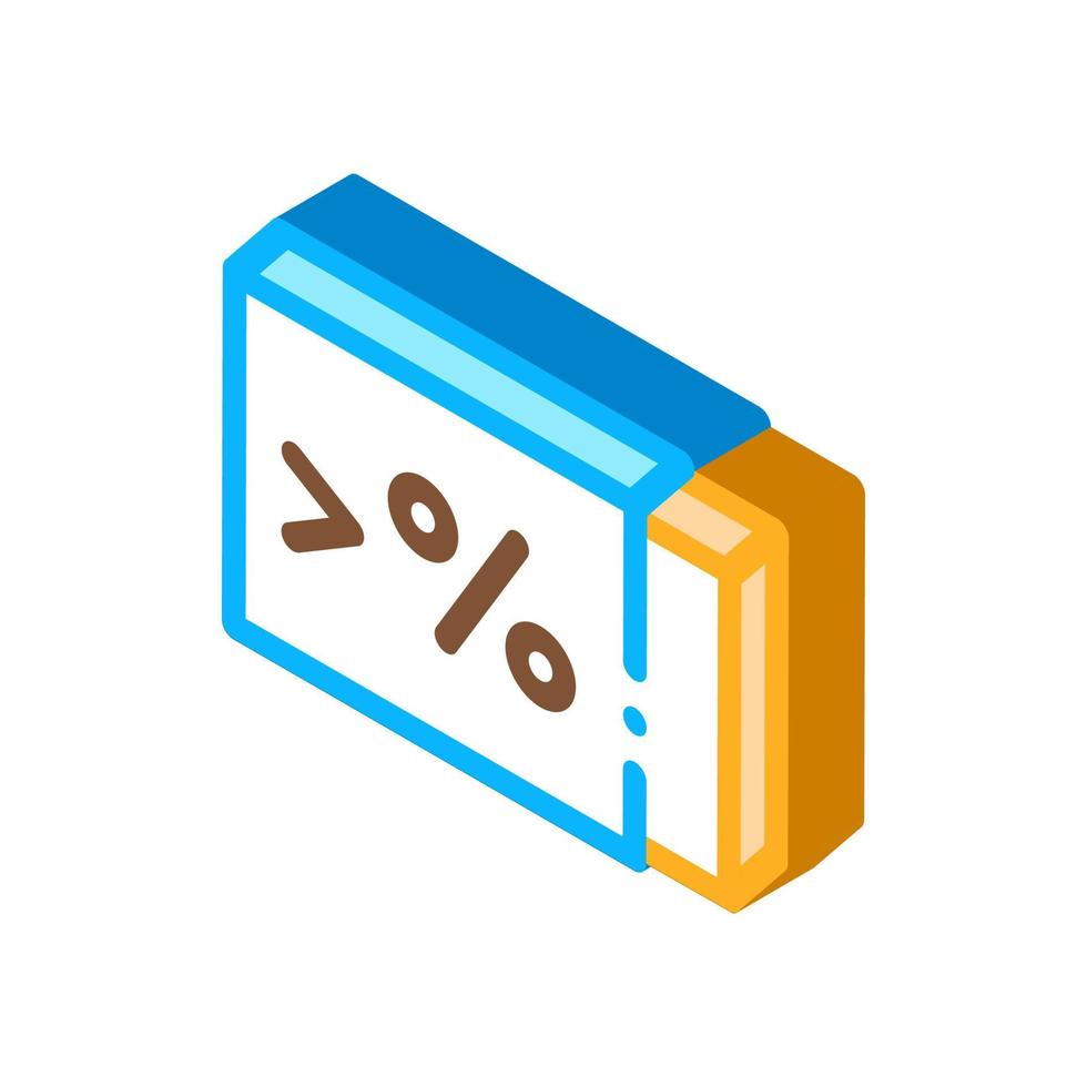 high percentage butter isometric icon vector illustration