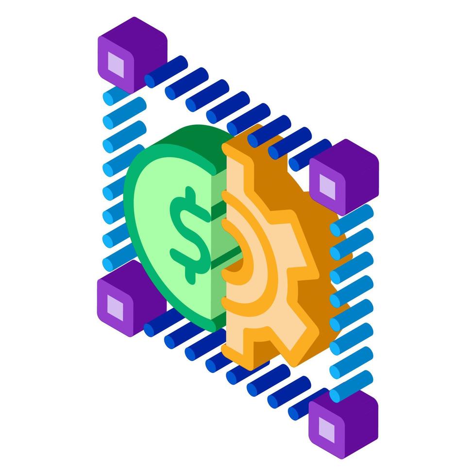 cash account credentials isometric icon vector illustration