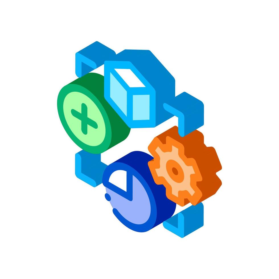 settings software isometric icon vector illustration