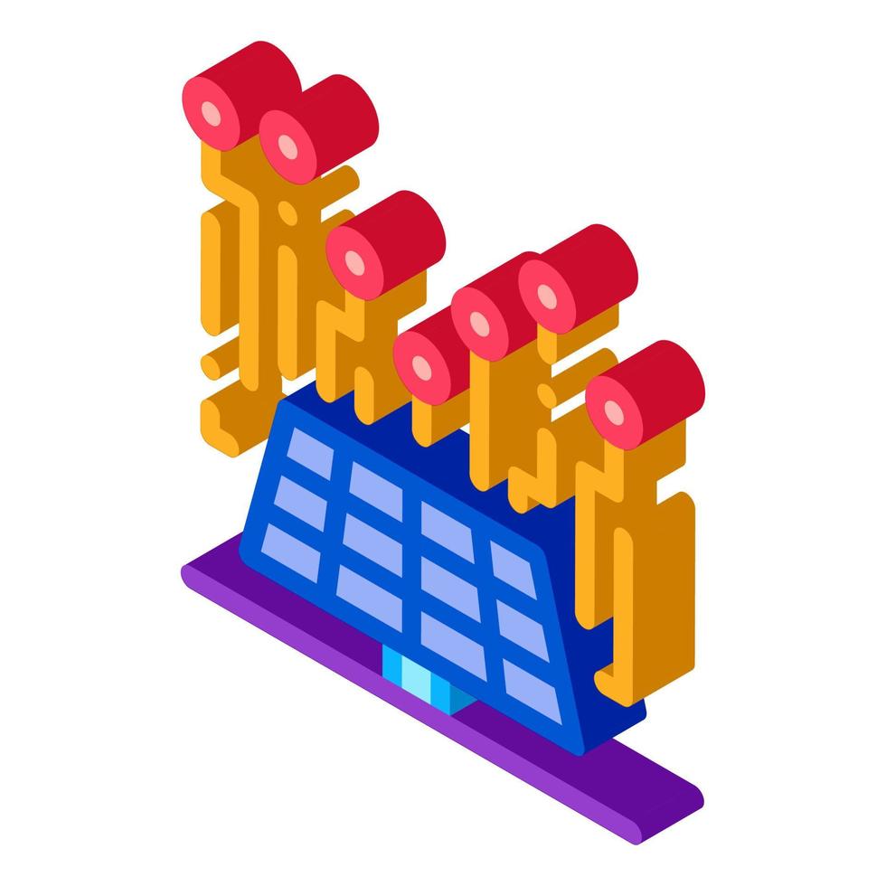 solar sensors isometric icon vector illustration